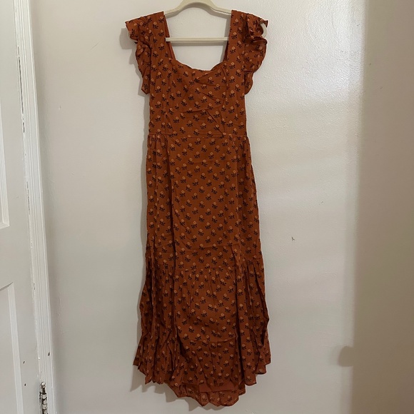 Madewell Tie-Back Maxi Dress | Floral Cottage Core - Picture 3 of 4